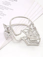 Halloween punk style metal skull