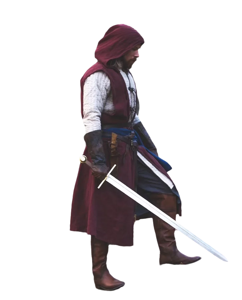 Open-Front Surcoat - Linen Medieval Overgarment Vikings Costume