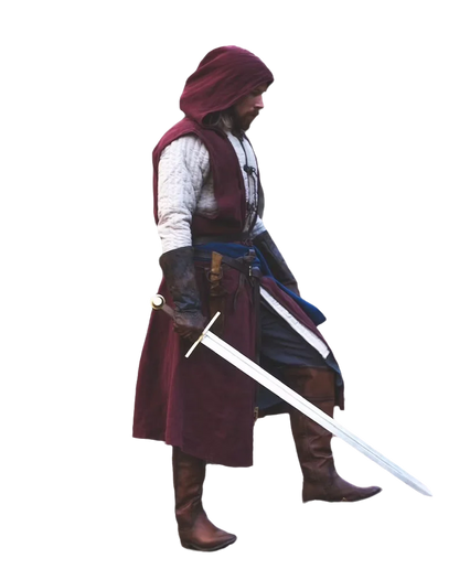 Open-Front Surcoat - Linen Medieval Overgarment Vikings Costume