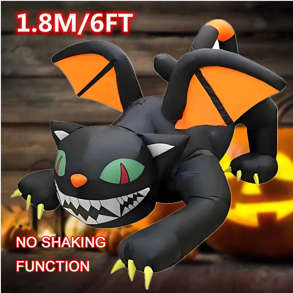Halloween Inflatable 1.8m Black Cat Toy