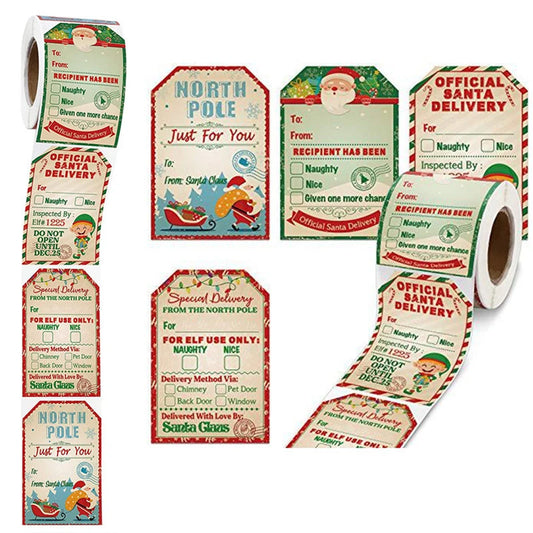 200 Sheets Christmas Gift Tag Stickers