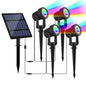1/2/4/6 Lights RGB Solar Spotlight IP65 Waterproof Solar Light