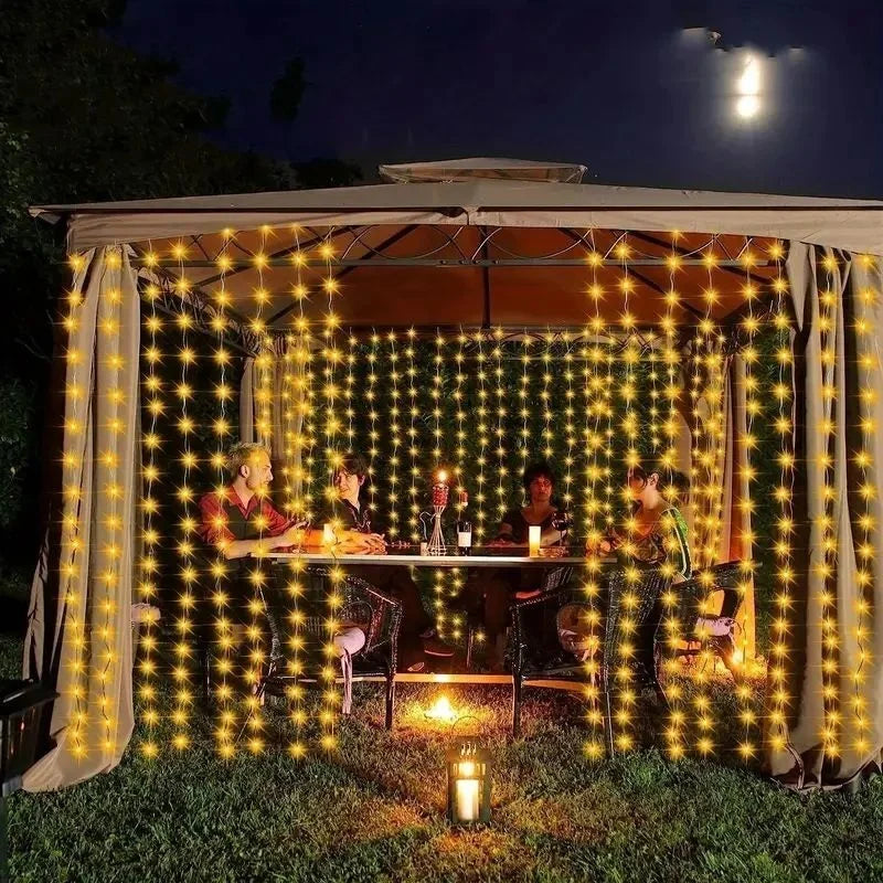 Solar Curtain Garland Led Lights