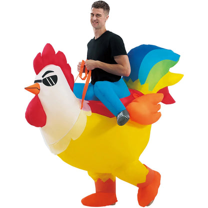 Colorful Rooster Inflatable Costume