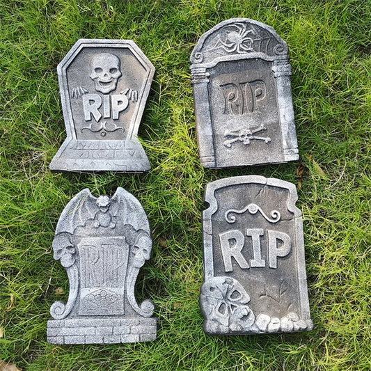 Halloween Realistic Tombstone Sign Decor