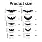 12-24-36 pcs Halloween Bats Wall Decor - Lighted 3D Bat Stickers for Party Window Door