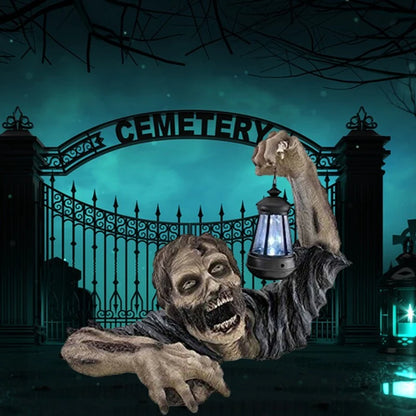 Zombie Spooky Lantern Scary Garden Statue Outdoor