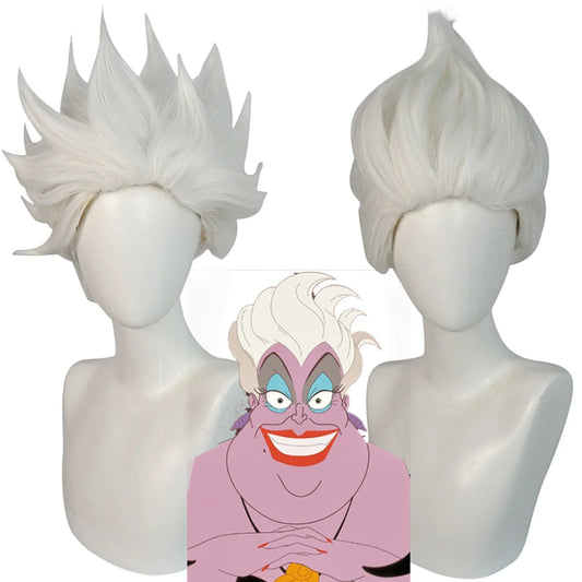 Ursula Wig White Short Hair for Adult