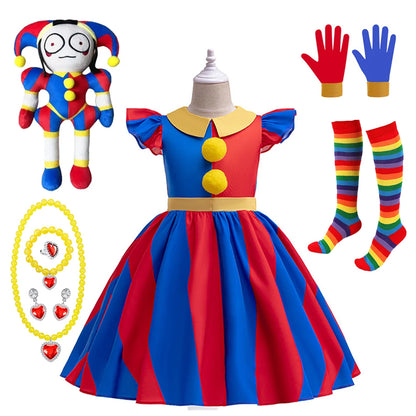 Kids Pomni Cosplay Costume