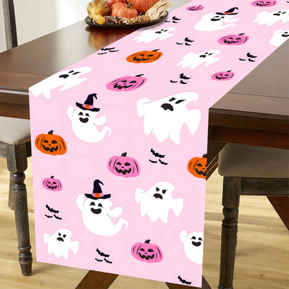 Pink Pumpkin Spider Web Halloween Table Runner - Festivewarehouse™