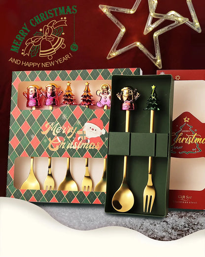 Christmas Spoon Fork Tableware Set