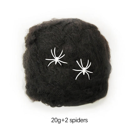 Artificial Spider Web White Stretchy Cobweb Glow