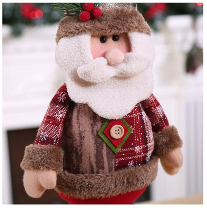 Christmas Dolls Tree Decor New Year Ornament Reindeer Snowman Santa Claus Standing Doll  Decoration Merry Christmas 2023