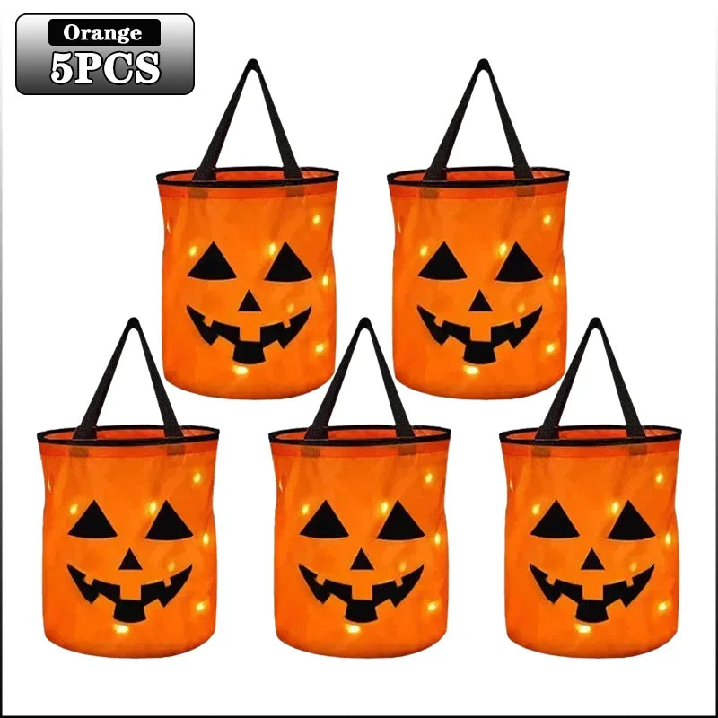 1-20PC LEDLight Up Halloween Pumpkin Candy
