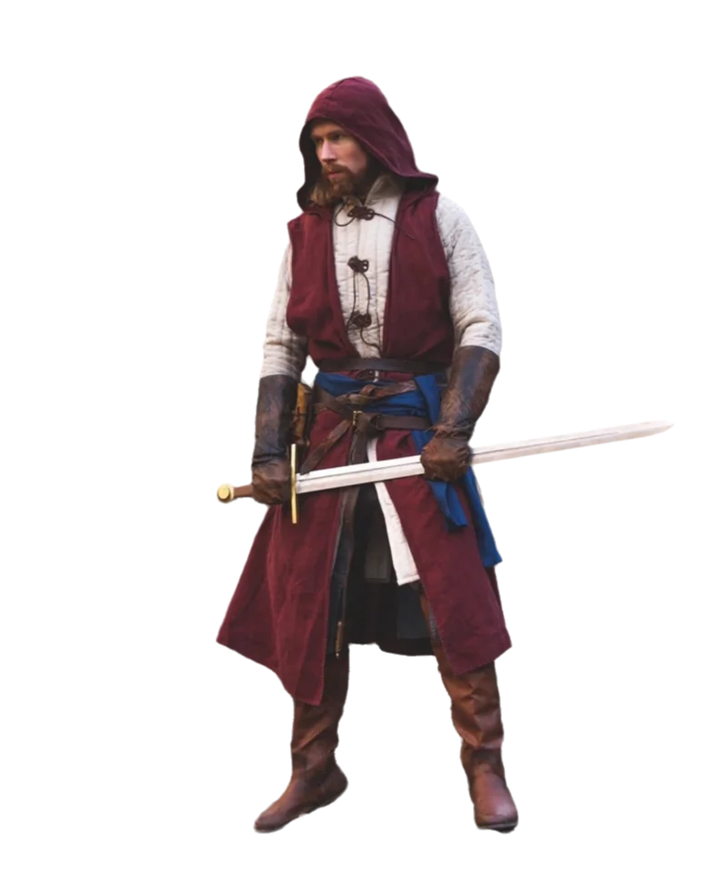 Open-Front Surcoat - Linen Medieval Overgarment Vikings Costume