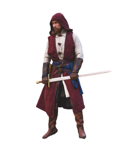 Open-Front Surcoat - Linen Medieval Overgarment Vikings Costume