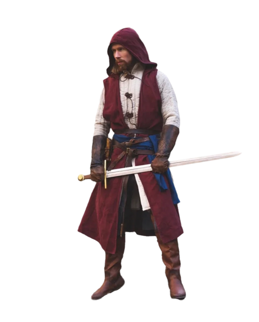 Open-Front Surcoat - Linen Medieval Overgarment Vikings Costume