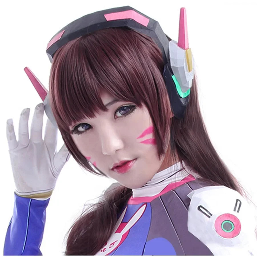 Anime Woman Jumpsuit Tights Dva Cosplay Costume