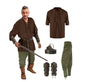 4 Pcs Halloween Men's Renaissance Costume Set