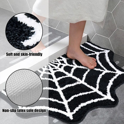 Bath Mat Gothic Bedroom Carpet Spider Web