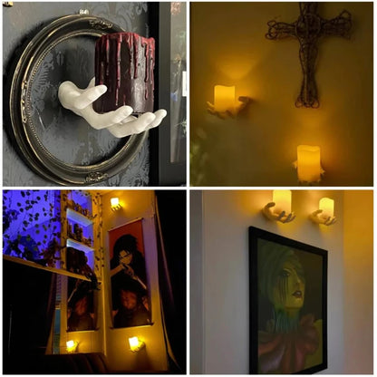 Creepy Hands Candles holder Wall Decor