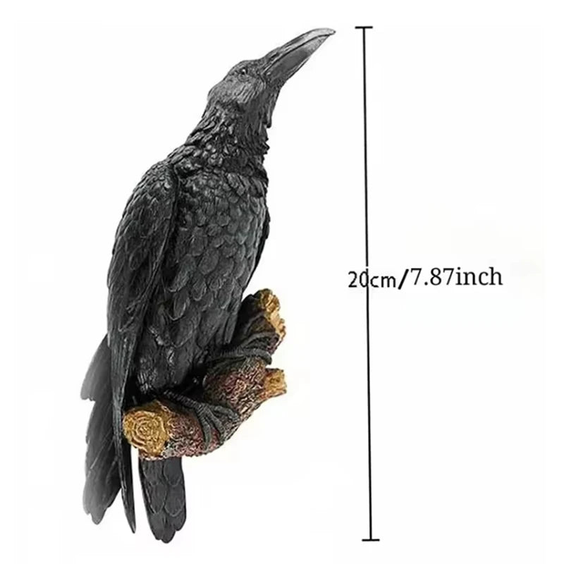 Fake Raven Resin Statue Bird Crow