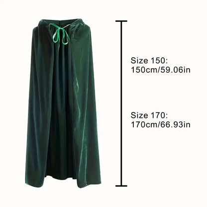 Medieval Black Hooded Cloak Adult Kid Unisex