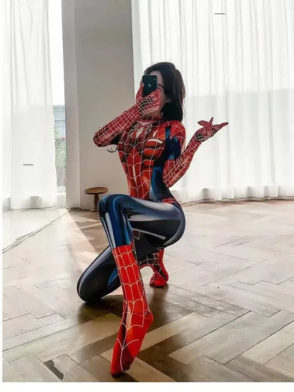 Sexy Black Cat Spider women Cosplay Costume
