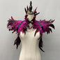 Natural Feather Shrugs Shawl For Women