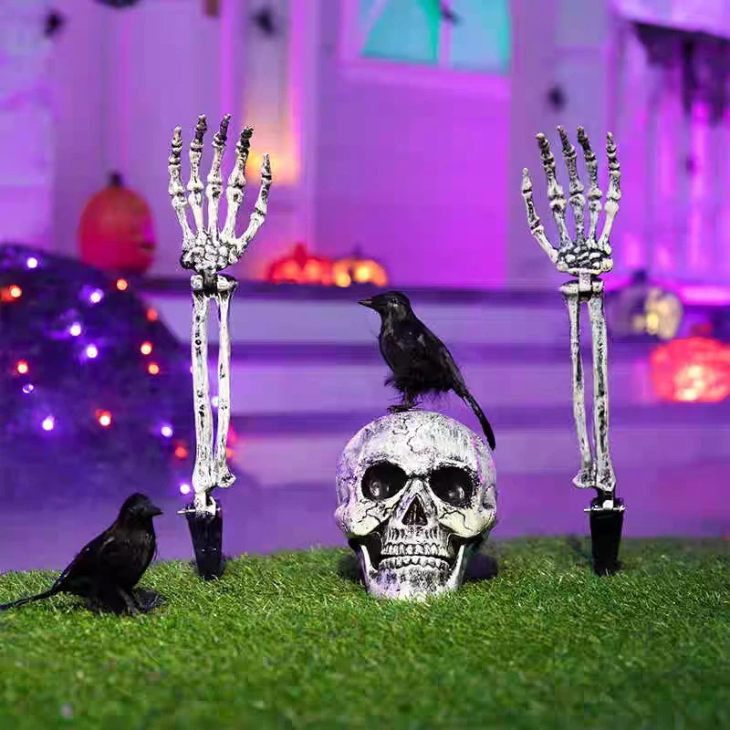 Skeleton Head Hands Halloween