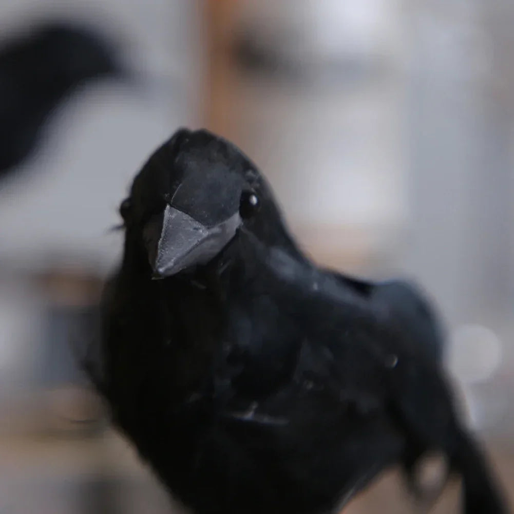 1-6PCS Scare Black Feather Crow