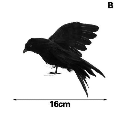 Halloween Decoracion Simulation Black Crow