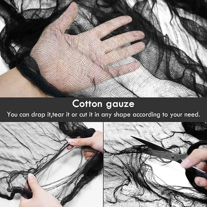 Black Creepy Cloth Scary Gauze Gothic Props