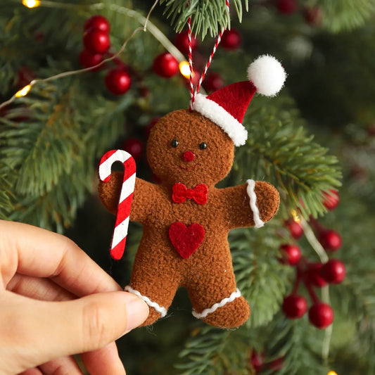 3 PCS Gingerbread Man Doll Christmas Decoration Pendants