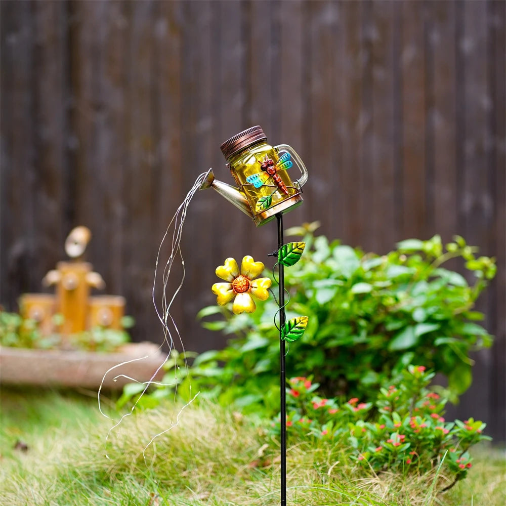 Charming Solar Watering Can LED String Lights