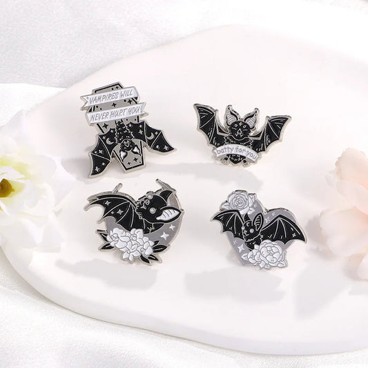 Spooky bat brooch for men and women