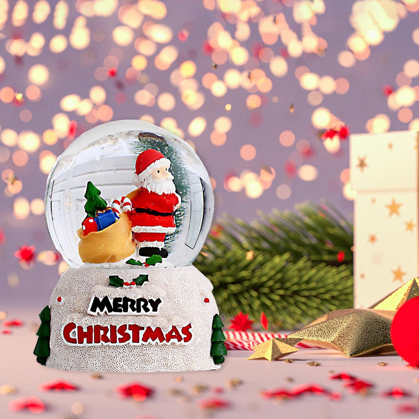 Glowing Christmas Snow Globe Crystal Ball