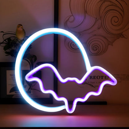 Halloween Bat Spirit LED Neon Wall Decor - USB or Battery Powered