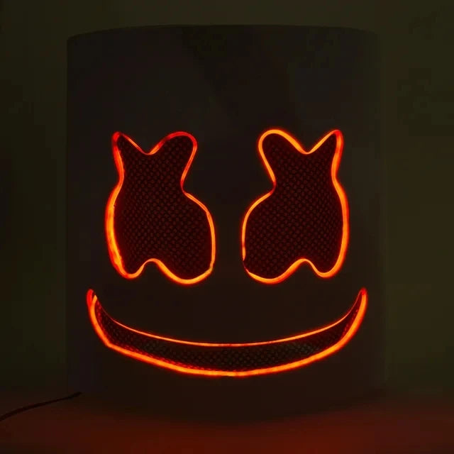 LED DJ Mask Lifelike Marshmello Mask