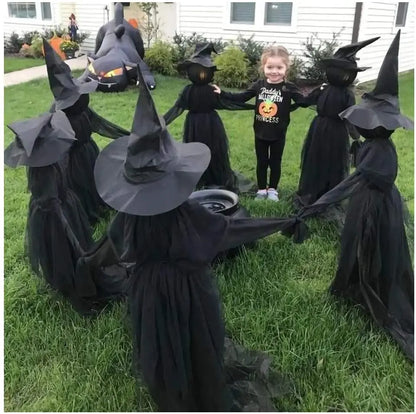 Light-Up Witches with Stak Screaming Witches Sound Activated Sensor