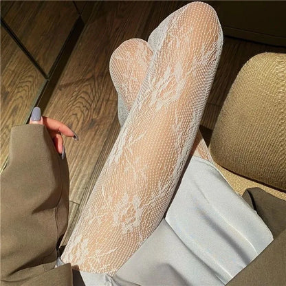 Sexy Black Spider Web Mesh Pantyhose