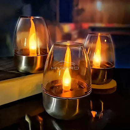 Solar Light LED Stainless Steel Candle