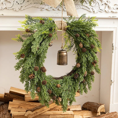 Christmas Decor - Artificial Flowers & Greenery, Gift Decor - Decorative Wreath for Home & Holiday