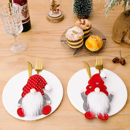 Adorable Christmas Cutlery Holder Knife Fork Bags