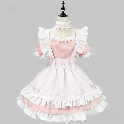 Black White Lolita Maid Costume