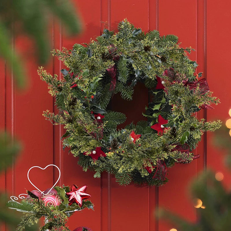 Christmas Wreath - Elegant Seasonal Decor - Decorative Wreath for Home & Holiday