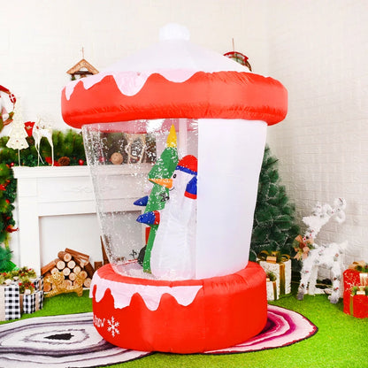 Inflatable Christmas Snow Globe with LED Light