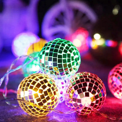 1.5M Disco Ball Lights Fairy Bulb Decorations String Lights