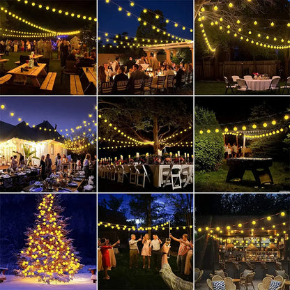 Frosted Globe Solar String Lights Outdoor Fairy Light