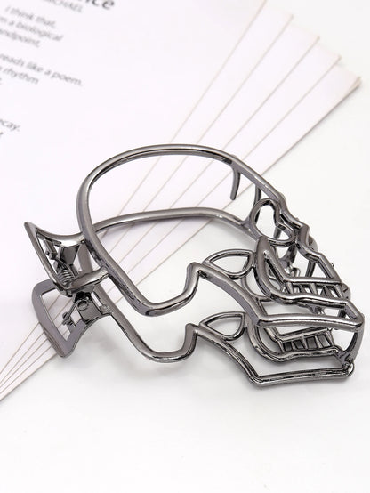 Halloween punk style metal skull